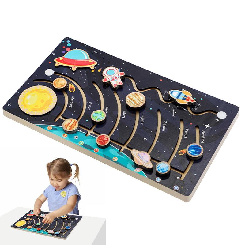 Solar System Model - Solar System Model Board Wooden Solar
