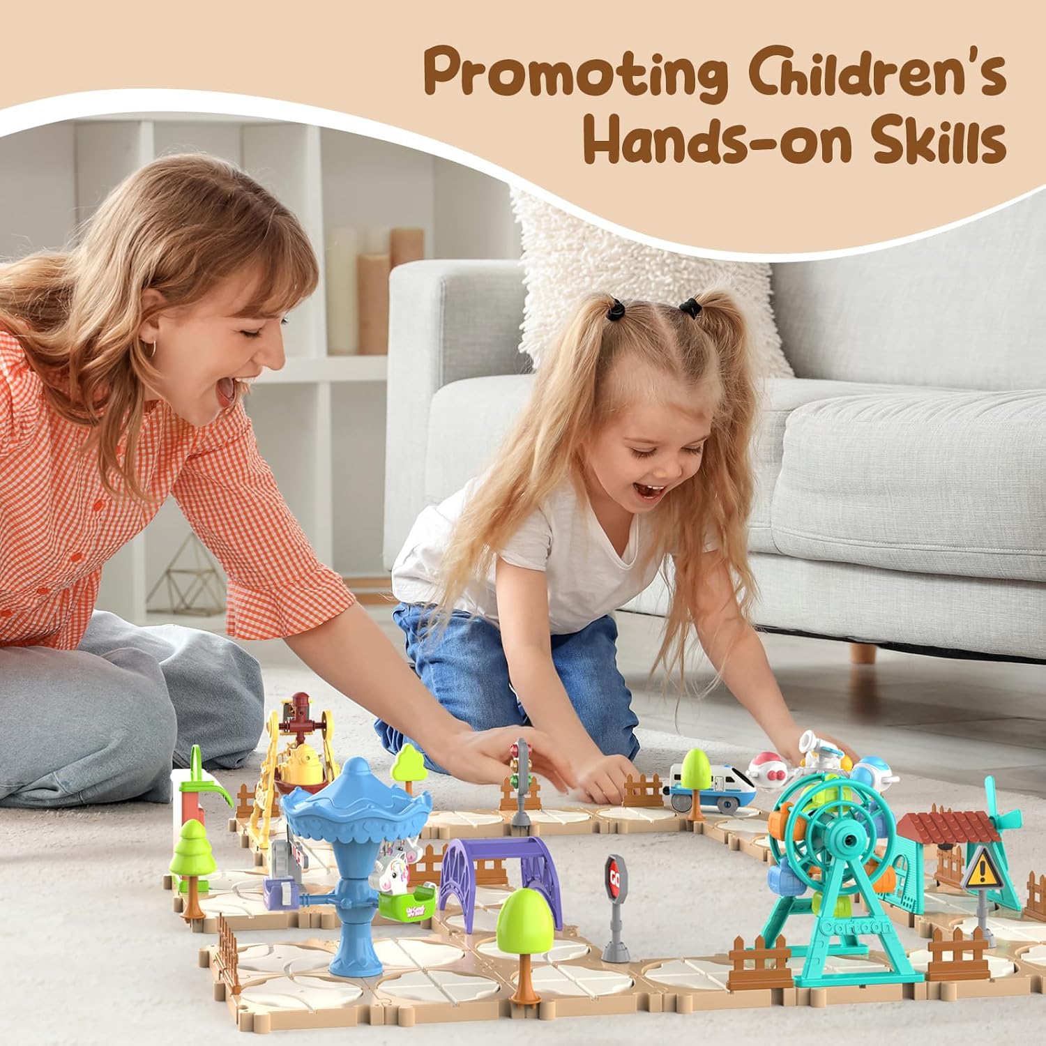 DIY Puzzle Track Car Set Assem - огляд і ціна Kids Education Learning