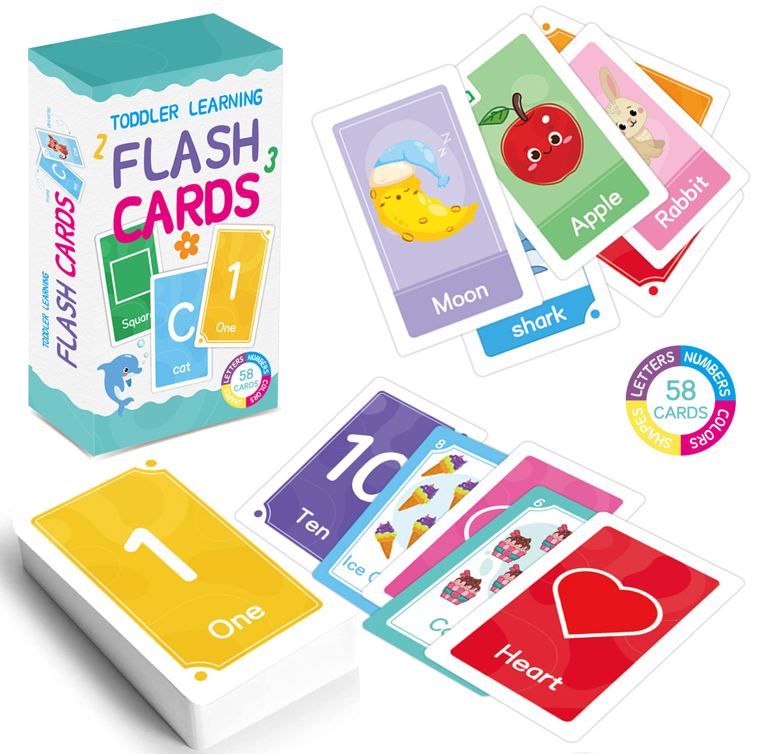 58 Pcs ABC Alphabet Flashcards - огляд і ціна Kids Education Learning
