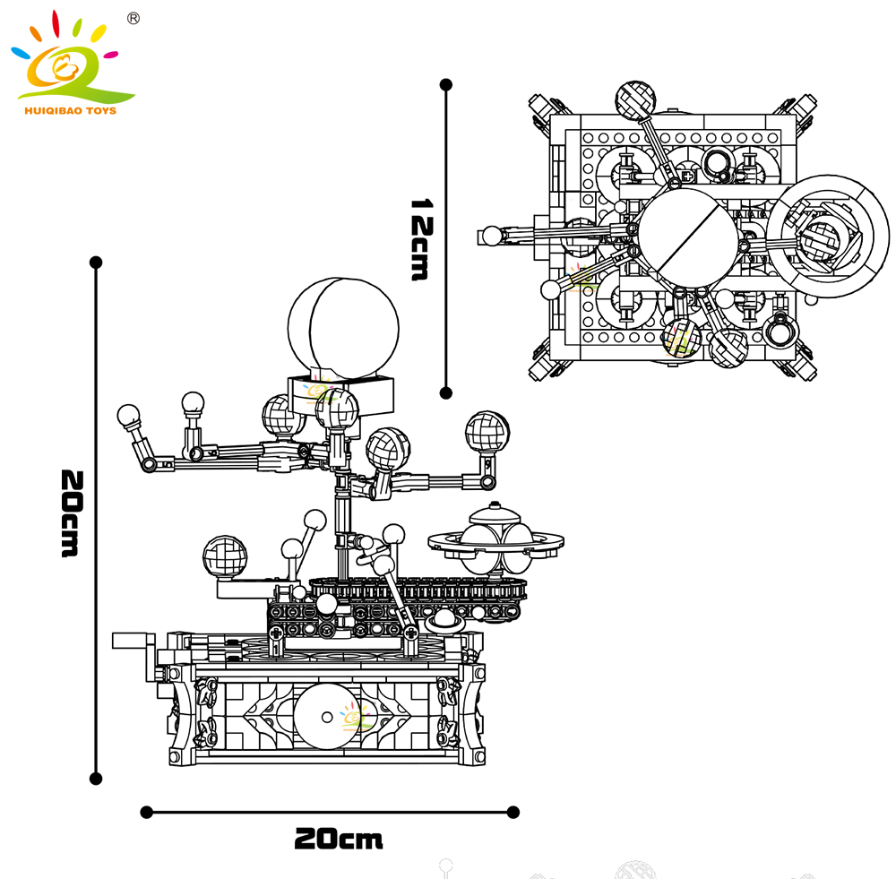 HUIQIBAO MOC Space Solar syste - огляд і ціна Solar System Model