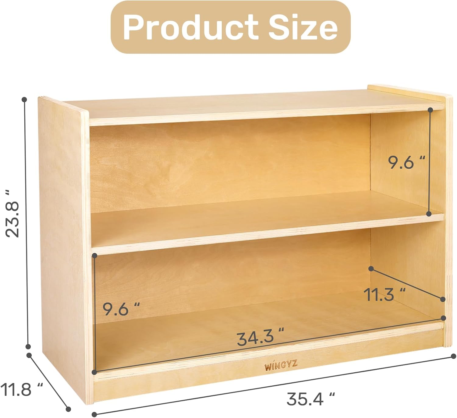 Wooden Storage Cabinet,2-Tier  - огляд і ціна Montessori Shelf Toy