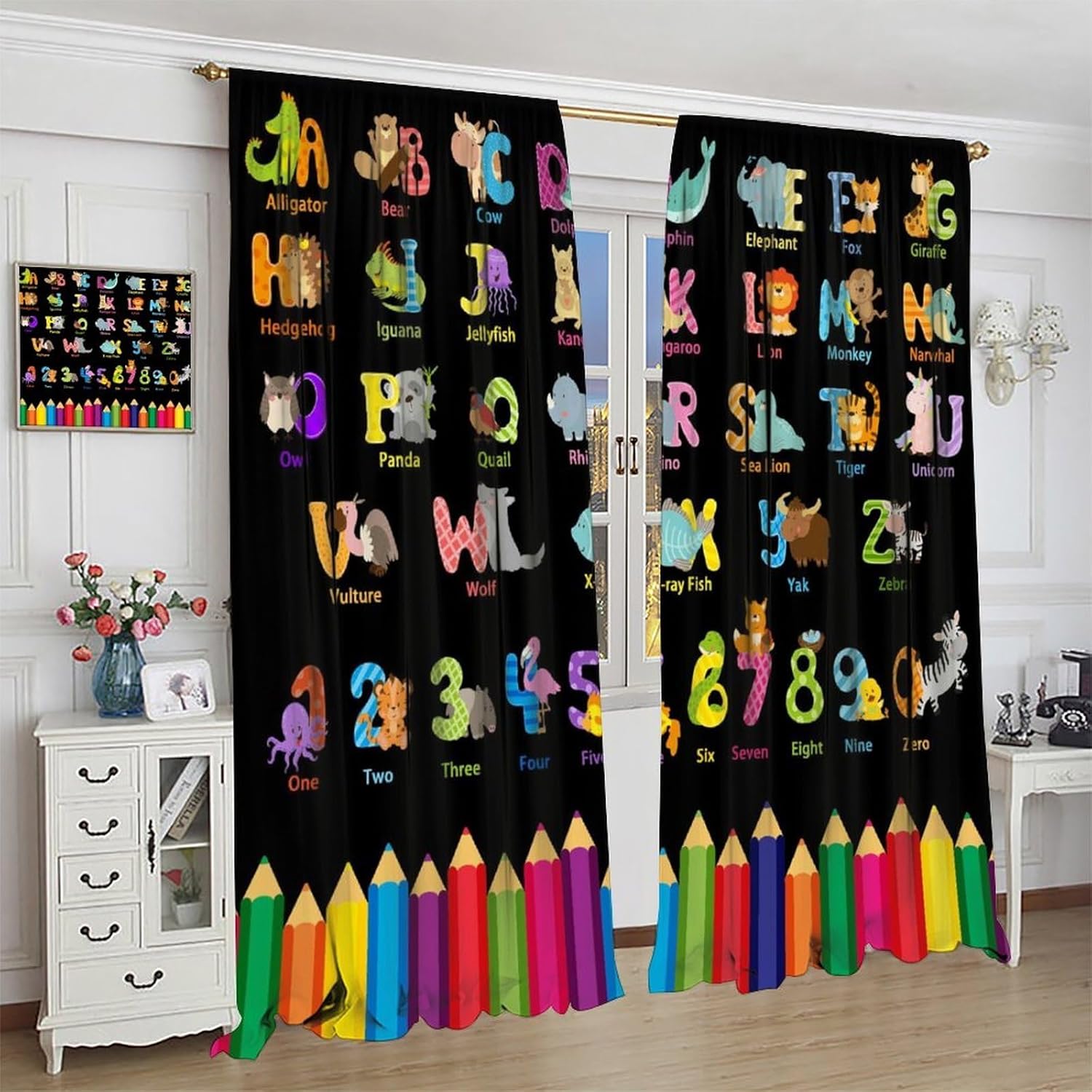 Cartoon ABC Alphabet Curtains, - огляд і ціна Kids Education Youtube