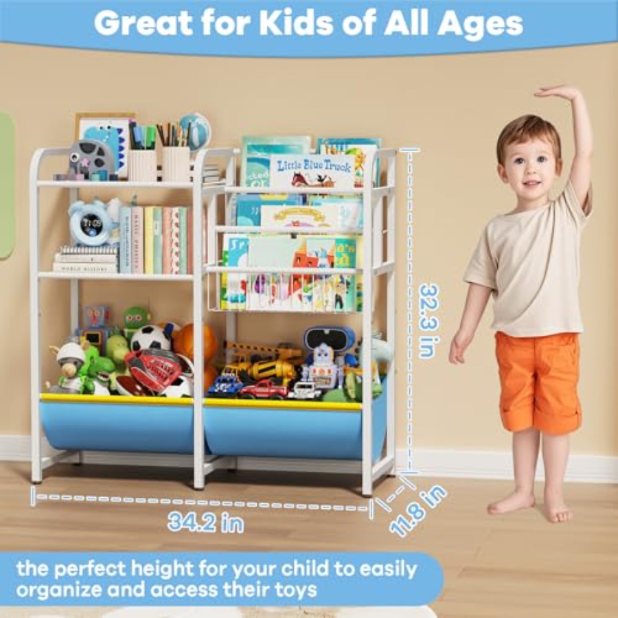 3 in 1 Bookshelf and Toy Stora - огляд і ціна Montessori Shelf Toy