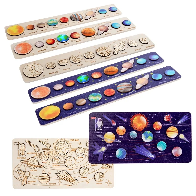 Children Wooden Space Planet P - огляд і ціна Montessori Shelf Toy