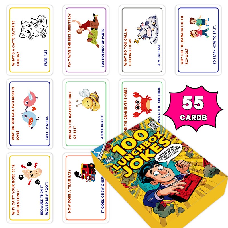 100 Lunchbox Jokes Cards Funny - огляд і ціна Kids Education Questions