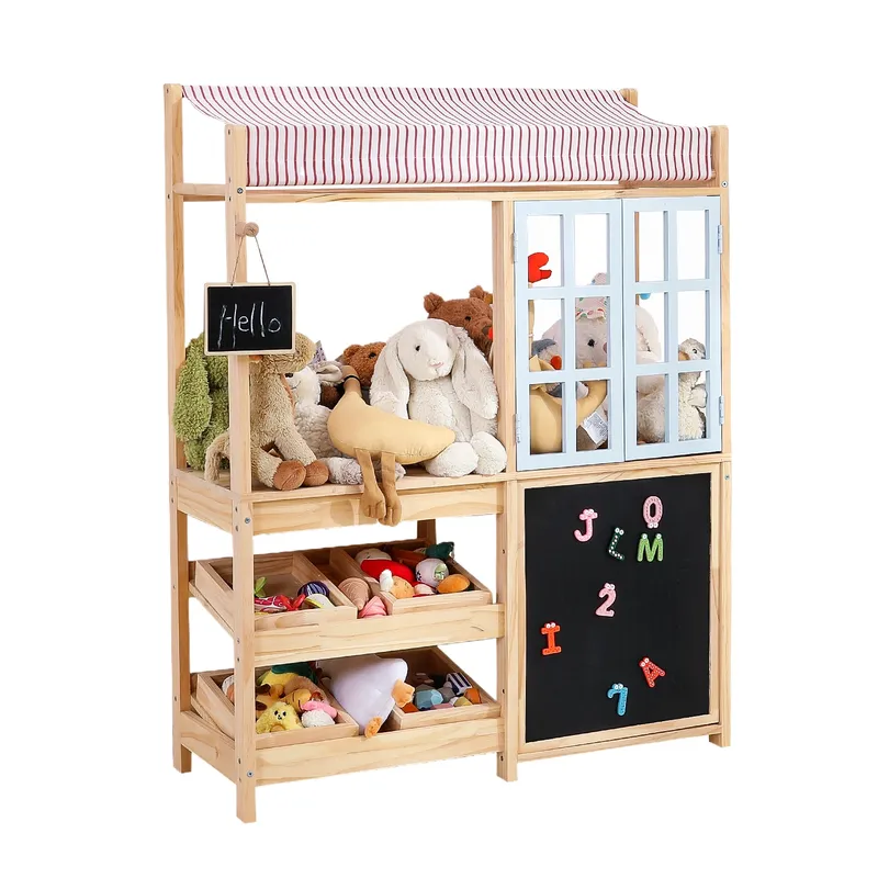 Solid Wood Kids Toy Storage Ra - огляд і ціна Montessori Shelf Toy